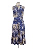 Kasper Paisley Blue Cocktail Dress Size 6 - photo 2