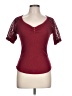 Bongo Burgundy Short Sleeve Top Size L - photo 1