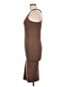 Active Basic Solid Brown Casual Dress Size L - photo 5