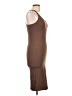 Active Basic Solid Brown Casual Dress Size L - photo 4