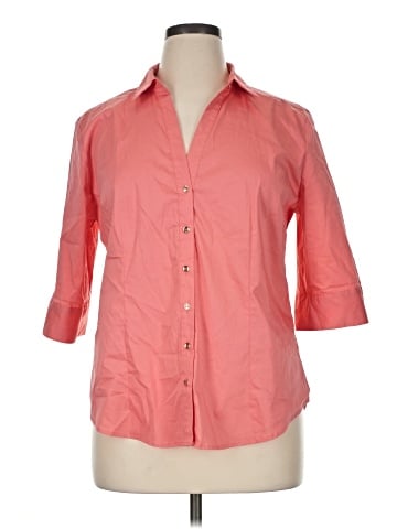 7th Avenue Design Studio New York & Company 3/4 Sleeve Button-Down Shirt (view 1)