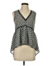 1.State 100% Polyester Floral Blue Black Sleeveless Blouse Size XS - photo 1
