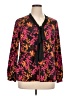 Isabel + Alice Orange Black Long Sleeve Blouse Size XL - photo 1