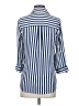 BCX Stripes Blue 3/4 Sleeve Button-Down Shirt Size XS - photo 2