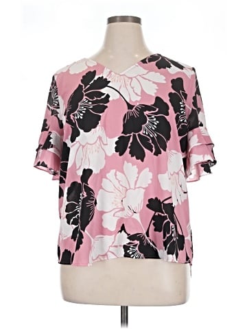 Worthington Short Sleeve Blouse (view 1)