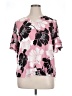 Worthington 100% Polyester Pink Short Sleeve Blouse Size XL - photo 1