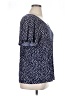 AK Anne Klein Polka Dots Blue Short Sleeve Henley Size 1X - photo 4