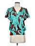 Nine West 100% Polyester Teal Short Sleeve Blouse Size S - photo 1