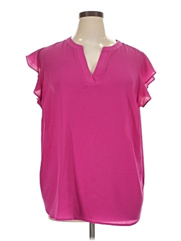 Adrianna Papell Short Sleeve Blouse (view 1)