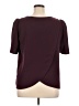 DR2 100% Polyester Burgundy Short Sleeve Blouse Size XL - photo 2