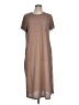 VOY Solid Brown Casual Dress Size L - photo 1