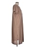 VOY Solid Brown Casual Dress Size L - photo 4