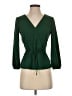 J.Crew 100% Polyester Green 3/4 Sleeve Blouse Size 0 (petite) - photo 1