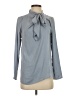 Primark 100% Polyester Gray Long Sleeve Blouse Size 4 - photo 1