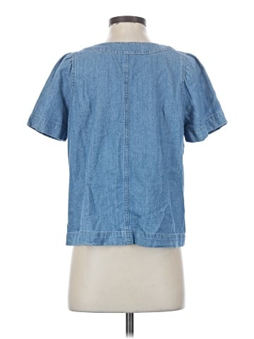 Madewell Denim Popover Swing Top (view 2)