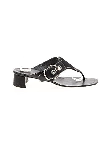 Prada Leather Thong Block Heels (view 1)