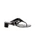 Prada Black Leather Thong Block Heels Size EU 37 - photo 1