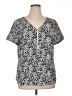 Apt. 9 100% Polyester Animal Print Silver Short Sleeve Blouse Size XL - photo 1