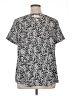 Apt. 9 100% Polyester Animal Print Silver Short Sleeve Blouse Size XL - photo 2