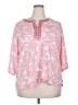 C.D. Daniels Pink 3/4 Sleeve Blouse Size 2X - photo 1