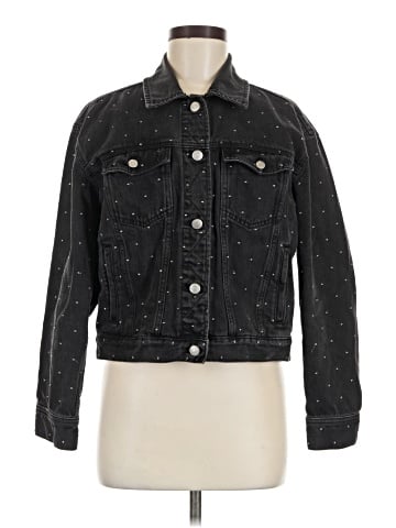 Madewell The Boxy-Crop Jean Jacket: Metallic Dot Edition (view 1)