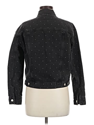 Madewell The Boxy-Crop Jean Jacket: Metallic Dot Edition (view 2)