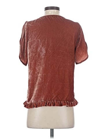 Madewell Velvet Tulip-Sleeve Ruffle Top (view 2)