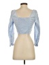 Babaton Blue 3/4 Sleeve Blouse Size S - photo 2