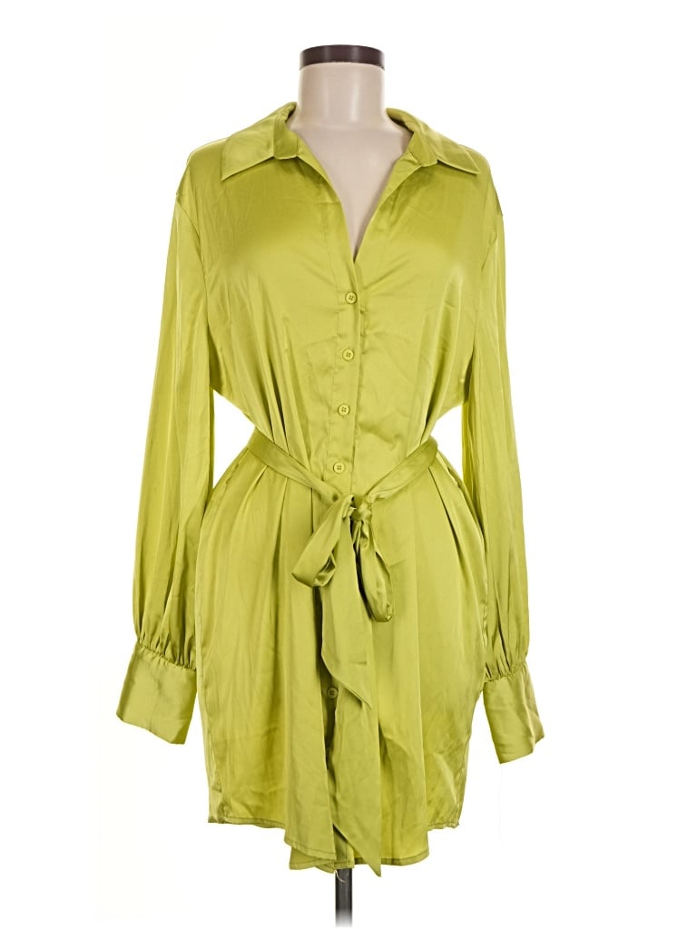Pre-owned Fashion Nova 3/4 Sleeve Blouse In Green