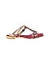 Rene Caovilla Gold Burgundy Sandals Size EU 38 1/2 - photo 1
