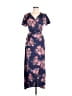 Live 4 Truth 100% Polyester Floral Blue Casual Dress Size M - photo 1
