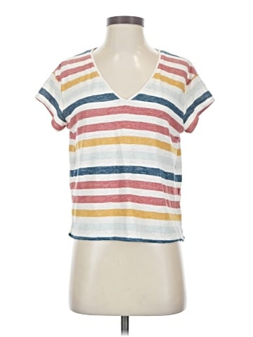 Madewell Skyline V-Neck Tee in Jay Stripe (view 1)