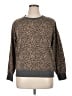 Splendid Animal Print Brown Pullover Sweater Size XL - photo 1