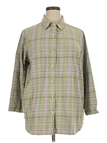 Mainstreet Blues 3/4 Sleeve Button-Down Shirt (view 1)