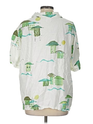 Hot Cotton Short Sleeve Button-Down Shirt (view 2)