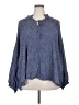 GNW 100% Polyester Blue Long Sleeve Blouse Size 2X - photo 1
