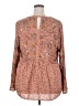 DR2 100% Polyester Paisley Pink Long Sleeve Blouse Size XXL - photo 2