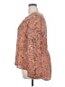 DR2 100% Polyester Paisley Pink Long Sleeve Blouse Size XXL - photo 5