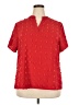 Blooming Jelly 100% Polyester Red Short Sleeve Blouse Size XXL - photo 1