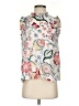 Paraphrase 100% Polyester Floral Ivory Sleeveless Blouse Size S - photo 1