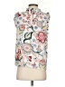 Paraphrase 100% Polyester Floral Ivory Sleeveless Blouse Size S - photo 2