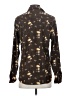 Basic Editions Floral Brown Long Sleeve Blouse Size S - photo 2