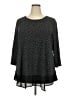 Adrianna Papell Black 3/4 Sleeve Blouse Size 3X - photo 1
