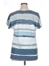 Truself Stripes Blue Short Sleeve Top Size 1X - photo 2