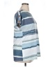 Truself Stripes Blue Short Sleeve Top Size 1X - photo 4