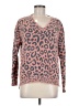 Ann Taylor Animal Print Pink Pullover Sweater Size M (petite) - photo 1