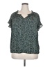 Weston 100% Polyester Teal Short Sleeve Blouse Size 2X - photo 1