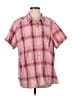 Eddie Bauer Plaid Pink Short Sleeve Blouse Size XXL - photo 1