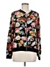 Sisters 100% Polyester Floral Black Track Jacket Size M - photo 1