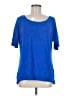 Chico's Blue Short Sleeve Top Size Med (1) - photo 1